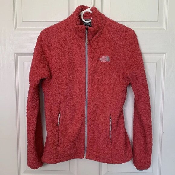 The North Face Women’s Small Pink Fuzzy Fluffy Osito Jacket Full Zip - Picture 1 of 11